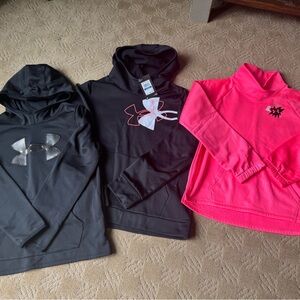 Girls YL EUC Under armour x 2 and 1 YXL NEW with tags